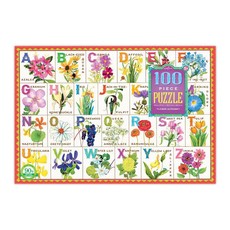 eeBoo Educational Puzzle - Flower Alphabet (100 Pieces)