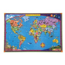 eeBoo Educational Puzzle - World Map (100 Pieces)