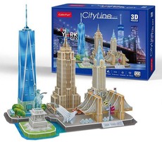 Cubic Fun City Line New York City 123 Piece 3D Puzzle