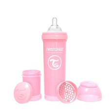 Twistshake Anti-Colic Bottle - Pastel Pink (330ml)