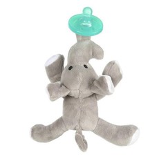 Lovey Pacifier and Teether Holder Comforter Soother - Elephant