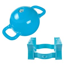 Double Handles Adjustable Water Weight Kettlebell for Yoga Fitness-Blue