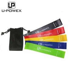 U-Powex Resitance Loop Band Gym Pilates Physical Therapy Set of 5 with bag