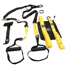 Suspension Home Gym Training Kit - Deluxe Edition (Black/Yellow) & Gloves