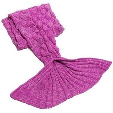 Pleated Mermaid Tail Blanket #608 - Hot Pink