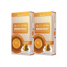 Medium Roast 20 Coffee Capsules for Nespresso & Caffeluxe