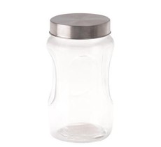 Storage Jars with Stainless Steel Lid - 690ml (Pack of 6)