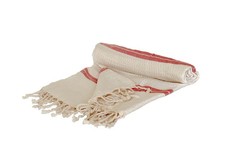 Off To Blue Woven Turkish Beach Towel - Horizon Red