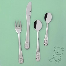 4Pc Baby Cutlery Set - Teddy Bear