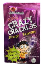 King Candy - Crazy Crackles Grape Flavour 36 x 15g