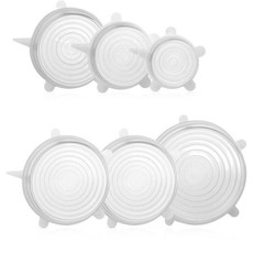 Clear Silicone Stretch Lid - Set of 6