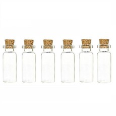 Mini Glass Bottle Storage Jars - 10ml (Pack of 6)