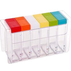 6 In 1 Kitchen Spice Containers - Multicolour
