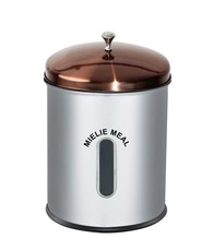 Stainless Steel 5L Storage Canister (With Rosegold Lid) - Mealie-Meal