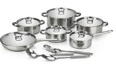 15 Piece Heavy Bottom Stainless Steel Cookware Set