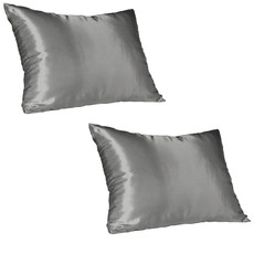 Stone Satin Pillow Slip - Standard (Pack of 2)