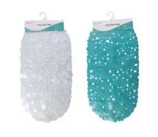 2 Bath Mats.Aqua Blue & Clear
