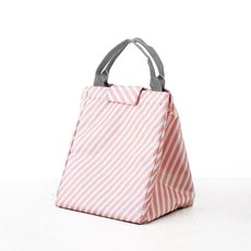 Pink Stripes Thermal insulated lunch bag