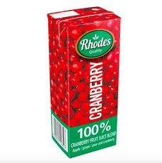 Cranberry Juice Rhodes 200ml x 24