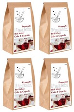 Pepper St. Bulk pack of 4 - Red Velvet Sponge Cake & Cupcake Premix - 500g