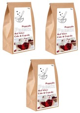 Pepper St. Bulk Pack of 3 - Red Velvet Sponge Cake & Cupcake Premix - 1kg