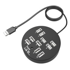 10-Port USB Hub with Cable