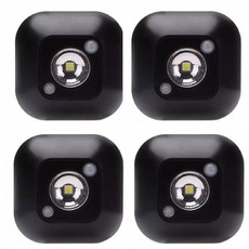 4 Pack PIR Infrared Motion photosensitive LED auto night light - Black