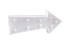 PMS Int. White Battery Powered 9 x LED Lights Arrow Shaped Light