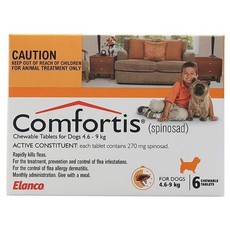 Comfortis Chewable Tablets for Dogs 4.6 - 9kg 6 pack