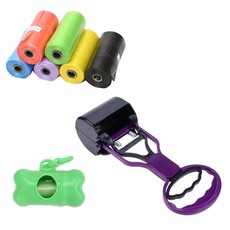 Dog Poop Scoop and 6 Bags with Holder