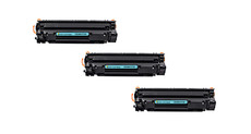 HP CE285A /85A/85A/85/285/285A Compatible Black Toner (Combo Deal x 3)