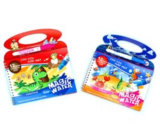 Reusable Magic Water Coloring Book Collection - Set of 2