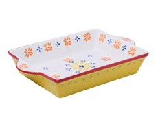 Villa Alegre - Hand Painted Baker - Yellow