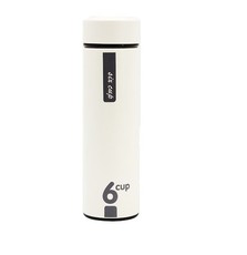 Six Cup Stainless Steel 500ML Vacuum Flask - White