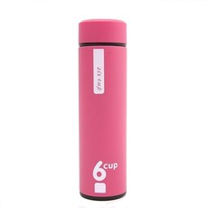 Six Cup Stainless Steel 500ML Vacuum Flask - Pink