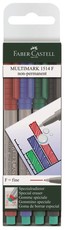 Faber-Castell Multimark Non-Permanent - Superfine (Wallet of 4 Colours)