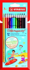 Stabilo Aqua Colour Watercolour Pencils 12's