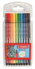 Stabilo Pen 68 1.0mm Fibre Tip Pens (Wallet of 10)