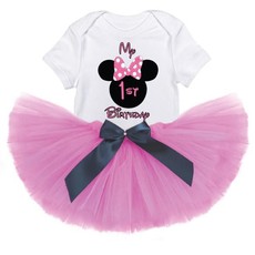 My First Birthday Babygrow Minnie Mouse with Tutu