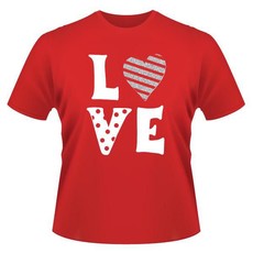 Valentines-T shirt-Girls-Red-Love