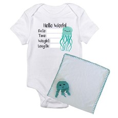 Keepsakes Babygrow - Announcement-Burp Cloth-Octopus - Gift Set