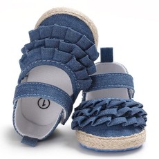 Ruffled Cute Soft First Walker Baby Girl Sandals Shoes