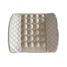 12V Car Lumbar Electric Massage Waist Pillow - Beige