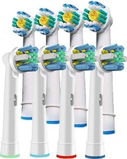 Gretmol Toothbrush Heads For Oral B Pro White & Floss Action - 8 Pack