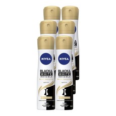 NIVEA Deo Black & White Silky Smooth Anti-Perspirant Spray - 6 x 150ml