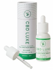 CBD LUXE BE CLEAR -1000mg Full Spectrum Hemp Oil Phyto Cannibinoid Rich