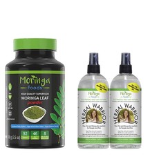 Moringa Herbal Warrior Tick and Flea Repellent x2 and Leaf Powder Combo