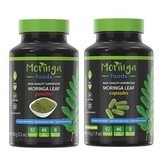 Moringa leaf Powder Capsules and Moringa Leaf Powder Combo