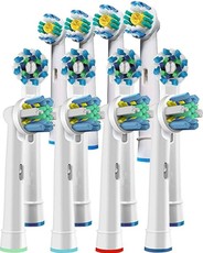 T-CARE Toothbrush Heads for Oral-B ProWhite, Floss & CrossAction - 12 Pack