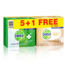 Dettol Soap VAP 5+1 Free (3x150g Original + Eventone Original)